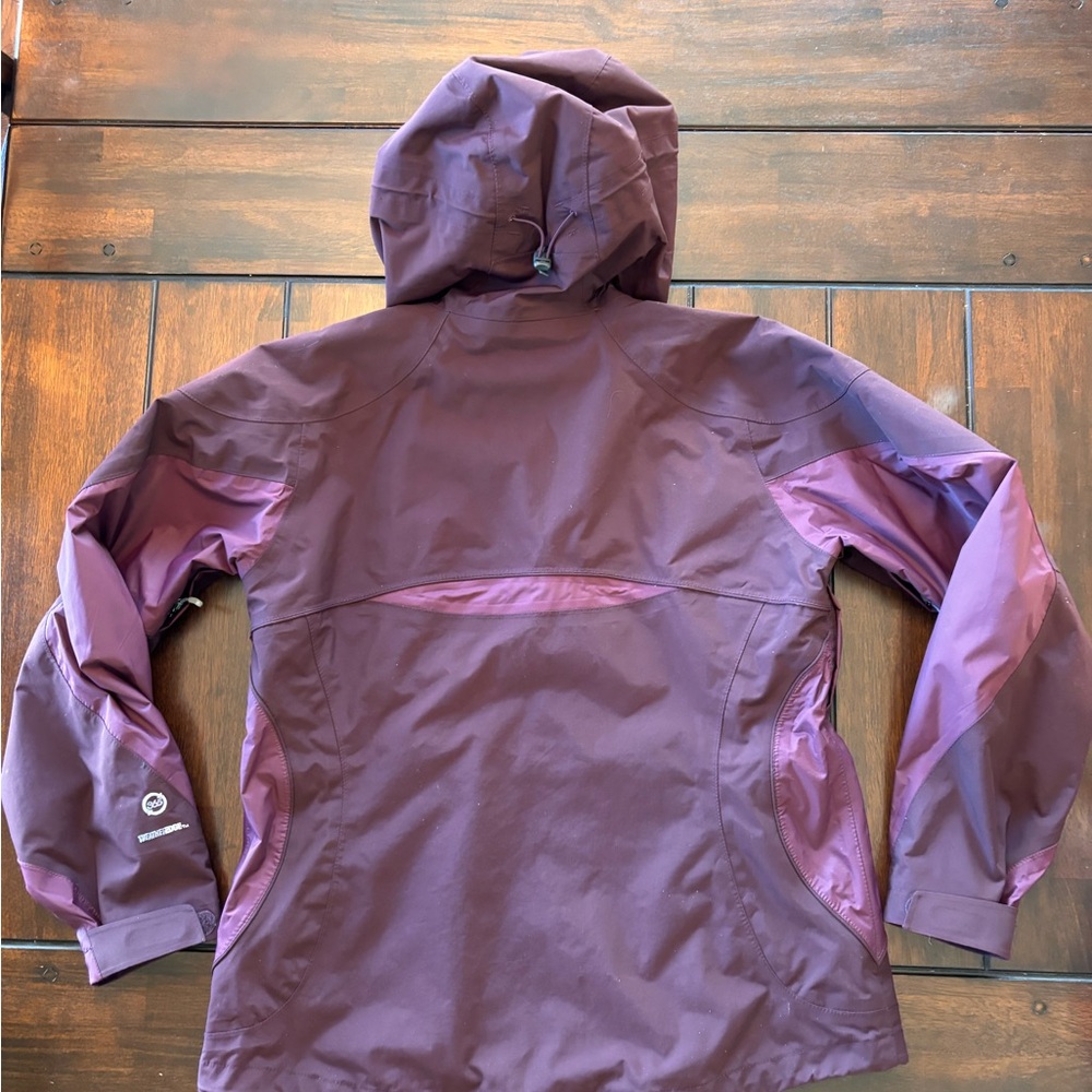 Eddie Bauer Weatheredge 365 Waterproof Plum Hooded Jacket Women’s Large - Picture 8 of 13